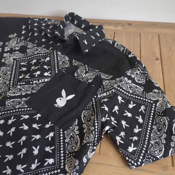 Playboy Men’s Short Sleeve Shirt - Picture 8 of 9